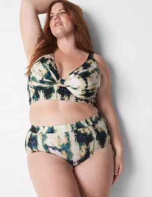 Lane Bryant Swim Slip Donna Verdi Colorate | LNO3370CB