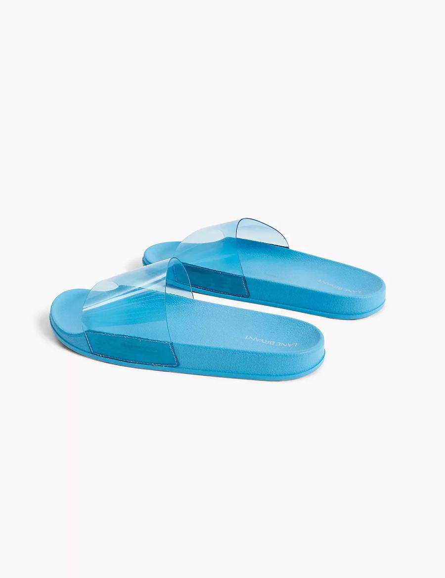 Lane Bryant Jelly Pool Sandali Scorrevoli Donna Blu | WZY3251RA