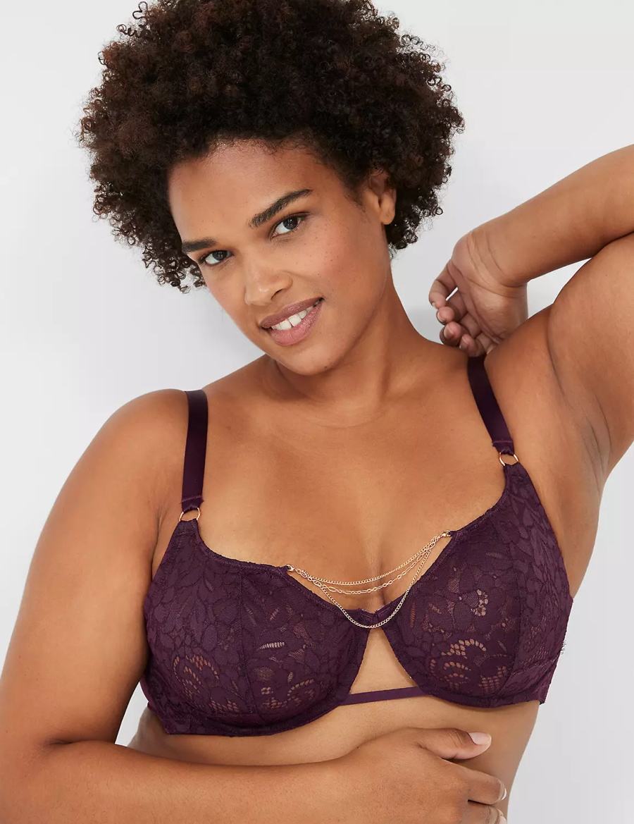 Lane Bryant Jewelry Demi Reggiseno Sfoderato Donna Bordeaux | PNN339FU