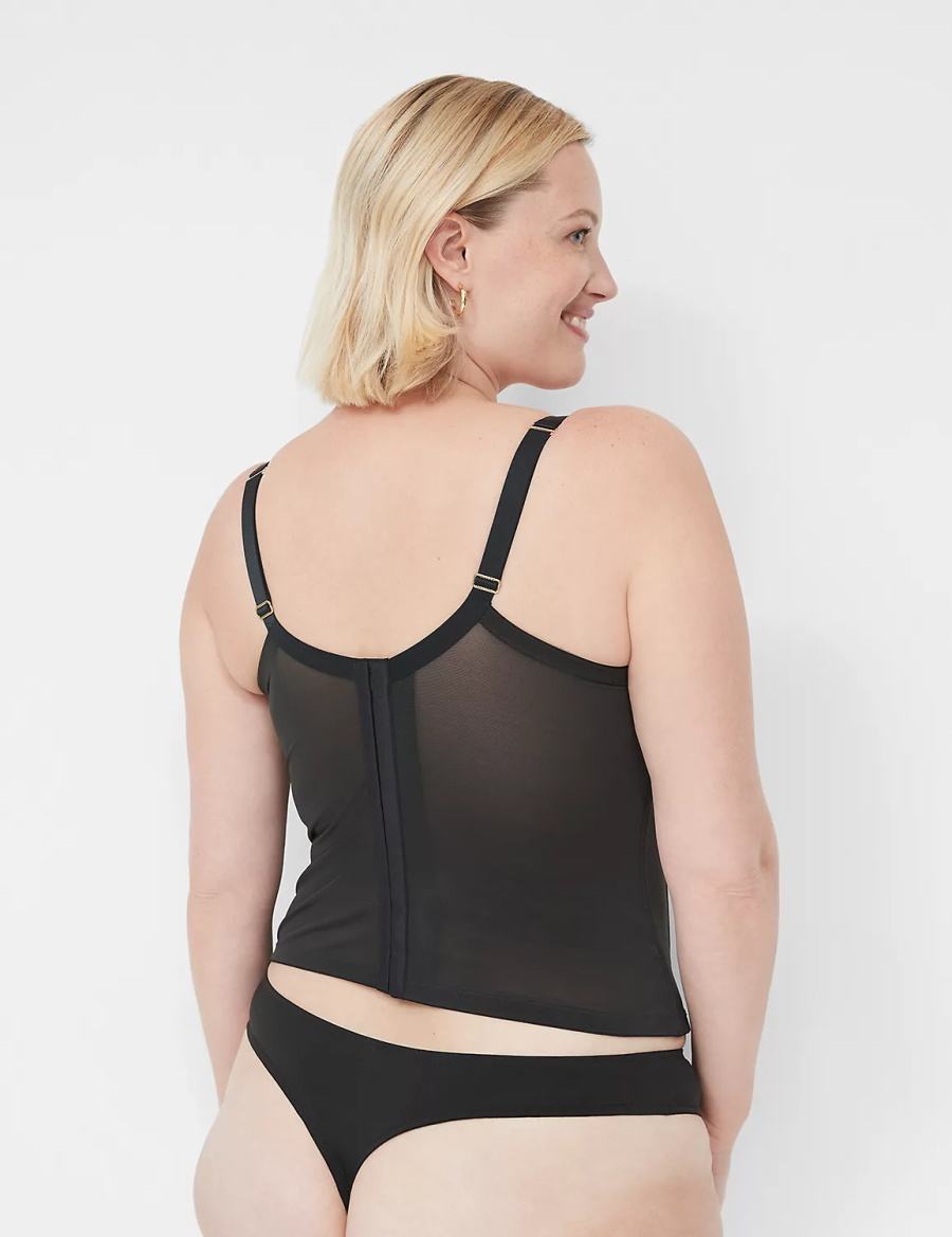 Lane Bryant Lace Mutandine Perizoma Donna Nere | MTT5162TW